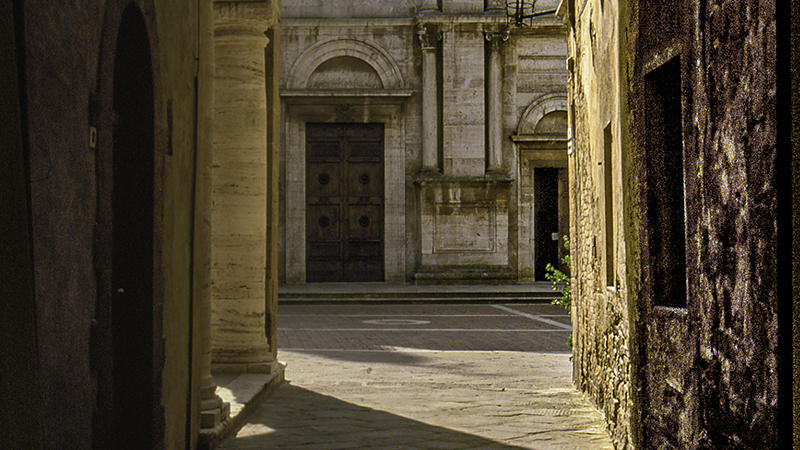 Pienza view to the cathedral